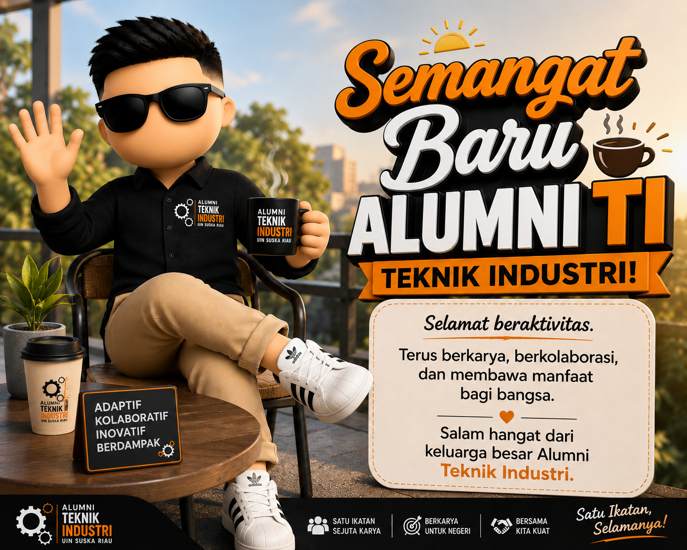 Maskot Alumni Teknik Industri UIN Suska Riau